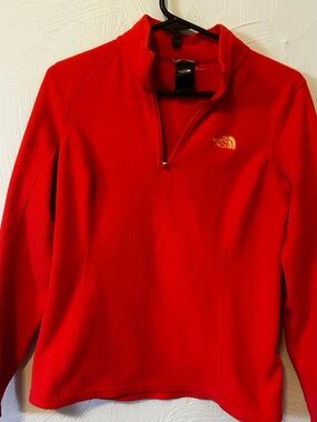 The North Face Bright coral/pink Fleece Jacket with Quarter-Zip